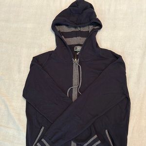 Men's Loft 604 Blue Cotton and Cashmere Hoodie, Size S